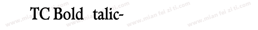 更紗黑體 TC Bold Italic字体转换